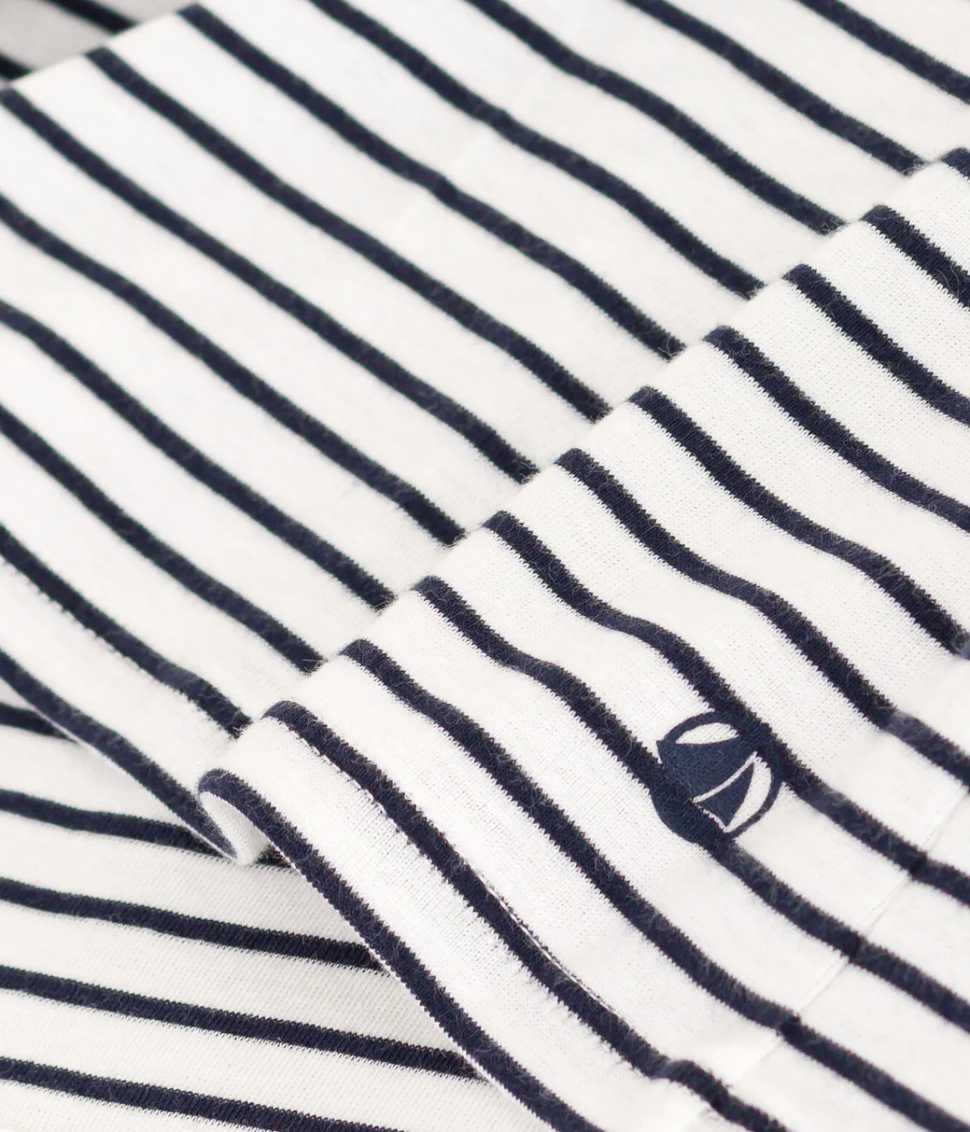 Petit Bateau Alle Langarmshirts|T-Shirts, Tanktops*Langärmeliges Damen-T-Shirt weiss MARSHMALLOW/blau SMOKING