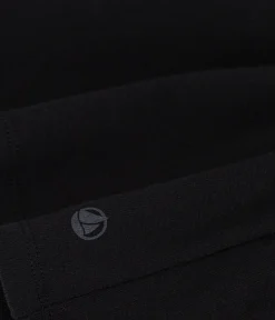 Petit Bateau Alle Langarmshirts|Das Ikonische (Slim)*Langärmeliges Damen-T-Shirt L'Iconique aus einfarbigem Rippstrick schwarz BLACK