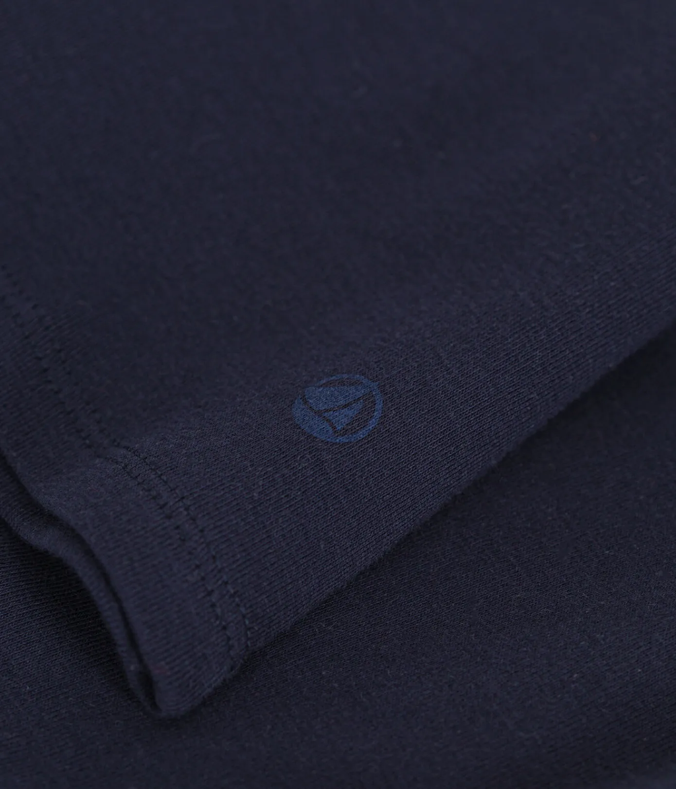 Petit Bateau Alle Langarmshirts|Das Ikonische (Slim)*Langärmeliges Damen-T-Shirt L'Iconique aus einfarbigem Rippstrick blau SMOKING