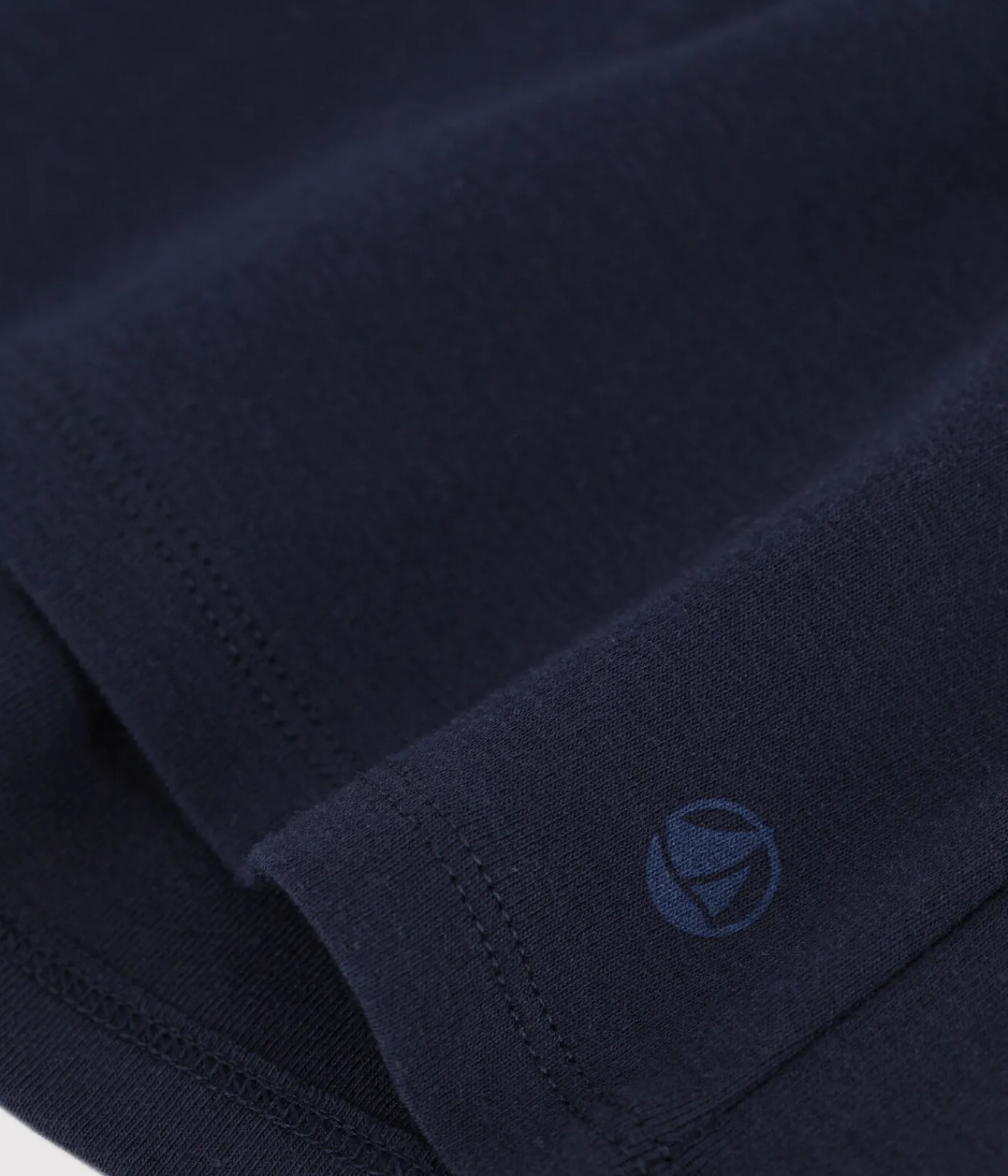 Petit Bateau Alle Langarmshirts|Das Ikonische (Slim)*Langärmeliges Damen-T-Shirt L'Iconique aus einfarbigem Rippstrick blau SMOKING