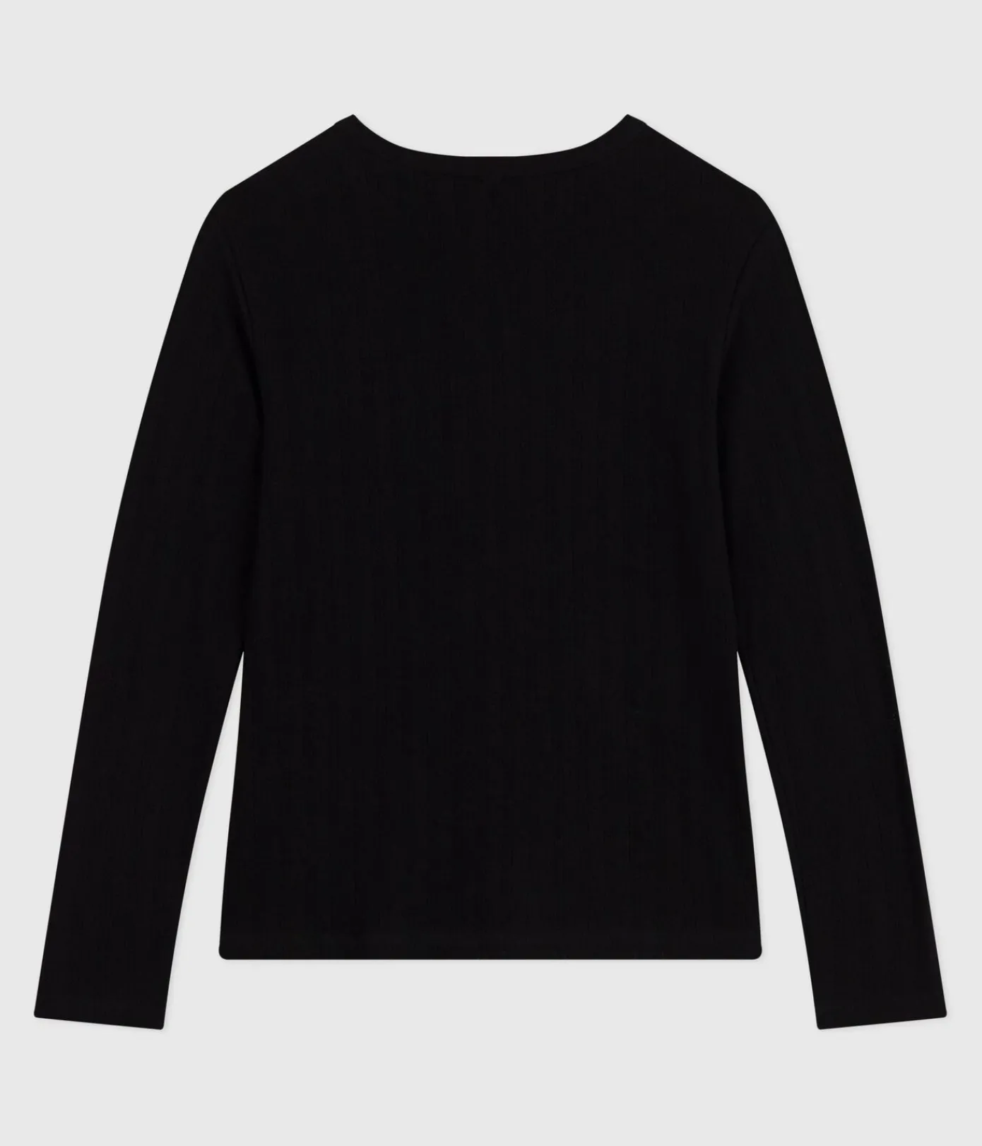 Petit Bateau Alle Langarmshirts|T-Shirts, Tanktops*Langärmeliges Damen-T-Shirt L’Iconique aus Baumwolle mit Lochstickerei schwarz BLACK