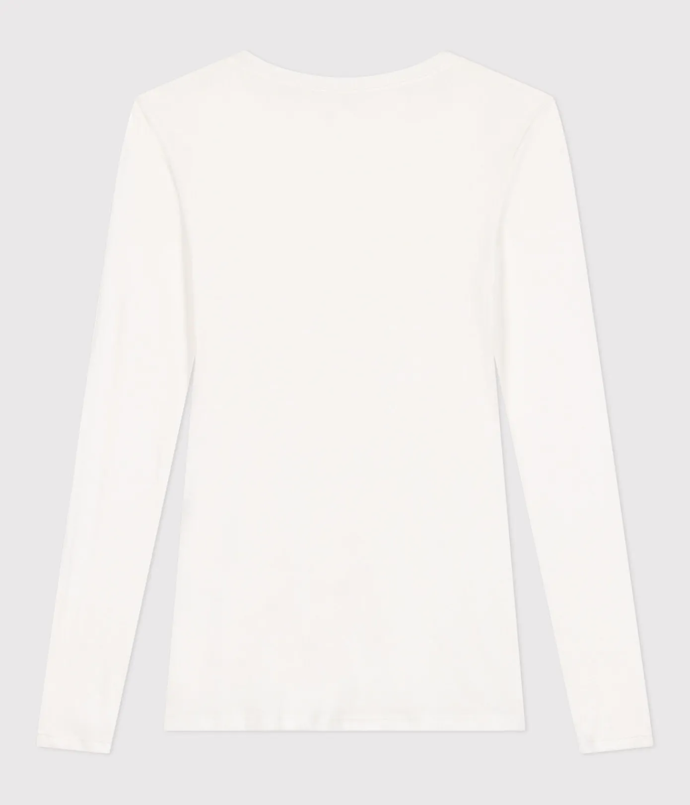 Petit Bateau Alle Langarmshirts|T-Shirts, Tanktops*Langärmeliges, eng anliegendes Damen-T-Shirt aus leichter Baumwolle weiss MARSHMALLOW