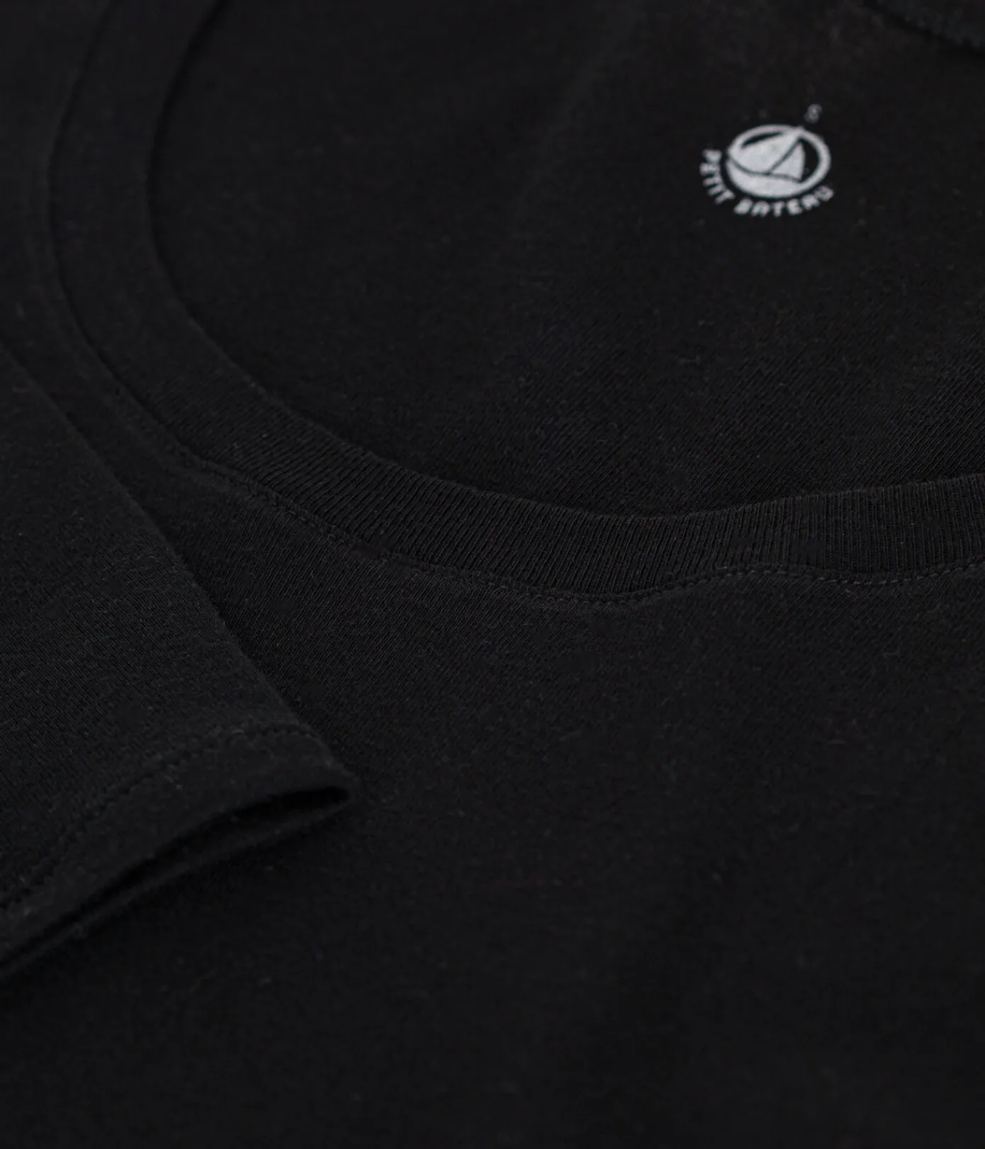 Petit Bateau Alle Langarmshirts|T-Shirts, Tanktops*Langärmeliges, eng anliegendes Damen-T-Shirt aus leichter Baumwolle schwarz BLACK