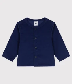 Petit Bateau T-Shirts, Oberteile*Langärmeliges Hemd aus Feincord BLEU FONCE