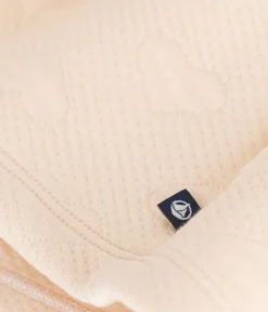 Petit Bateau Kleider, Röcke*Langärmeliges Kinder-Kleid aus zwei Stoffen für Mädchen naturfarben AVALANCHE
