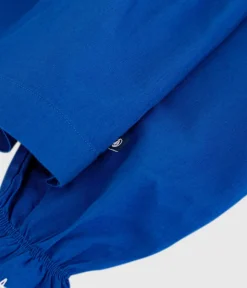 Petit Bateau Kleider, Röcke*Langärmeliges Kinder-Kleid aus einfarbiger Baumwolle OLYMPIC