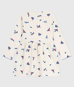 Petit Bateau Kleider, Röcke*Langärmeliges Kinder-Kleid aus Baumwolle MILK/ MULTICO