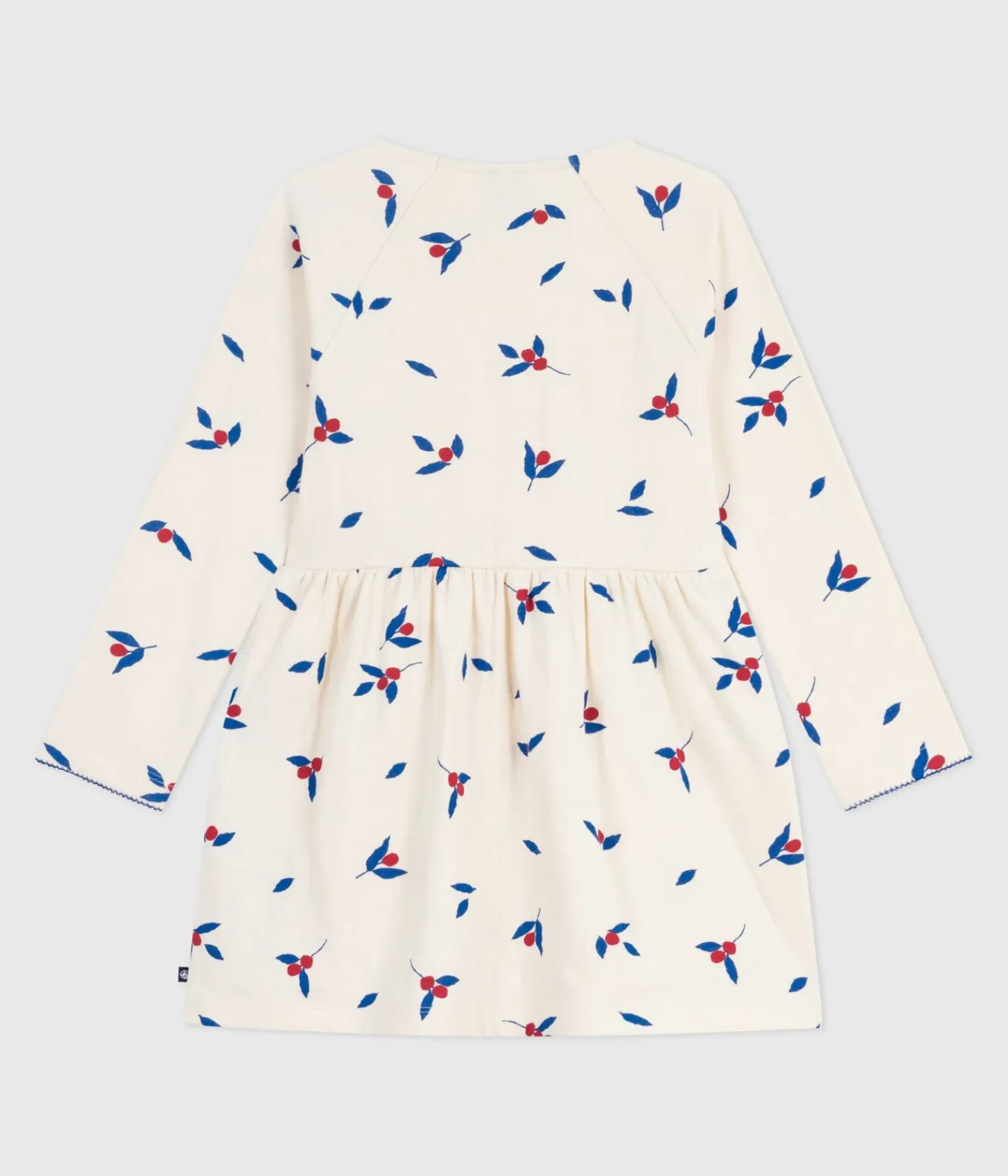 Petit Bateau Kleider, Röcke*Langärmeliges Kinder-Kleid aus Baumwolle MILK/ MULTICO