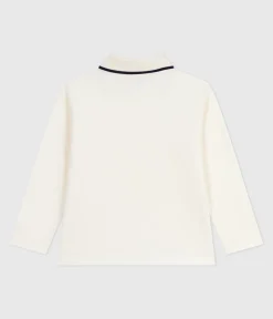 Petit Bateau T-Shirts, Poloshirts, Hemden*Langärmeliges Kinder-Poloshirt aus bedruckter Baumwolle naturfarben MILK