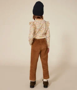Petit Bateau T-Shirts, Tops, Oberteile*Langärmeliges Kinder-T-Shirt aus Rippstrick für Mädchen weiss AVALANCHE/ MULTICO