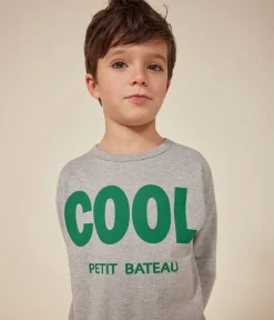 Petit Bateau T-Shirts, Poloshirts, Hemden*Langärmeliges Kinder-T-Shirt aus feinem Jersey für Jungen grau CHATON CHINE
