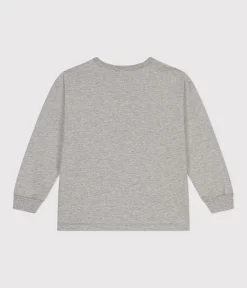 Petit Bateau T-Shirts, Poloshirts, Hemden*Langärmeliges Kinder-T-Shirt aus feinem Jersey für Jungen grau CHATON CHINE