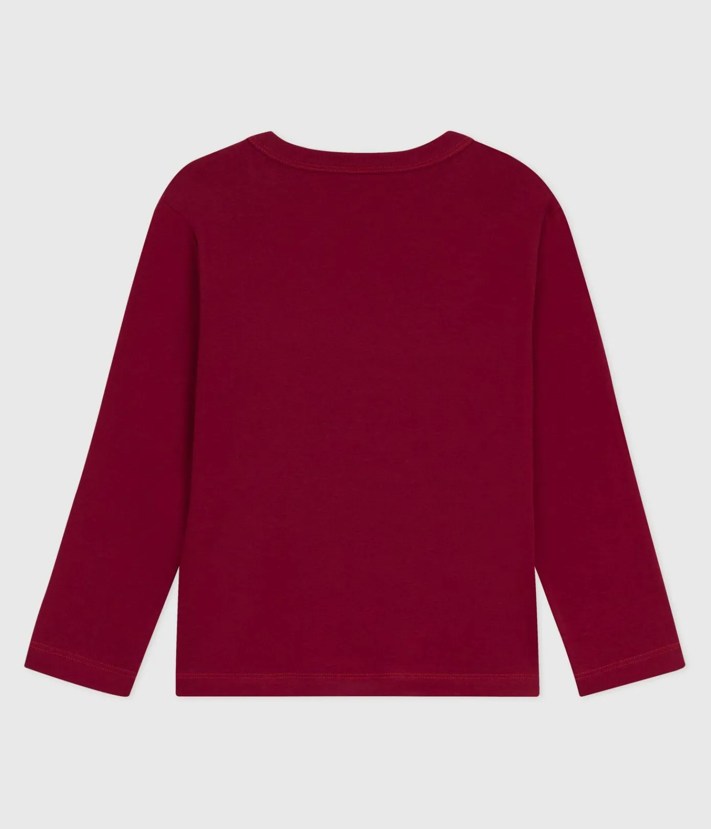 Petit Bateau T-Shirts, Poloshirts, Hemden|T-Shirts, Tops, Oberteile*Langärmeliges Kinder-T-Shirt aus einfarbiger Baumwolle AMARANTE