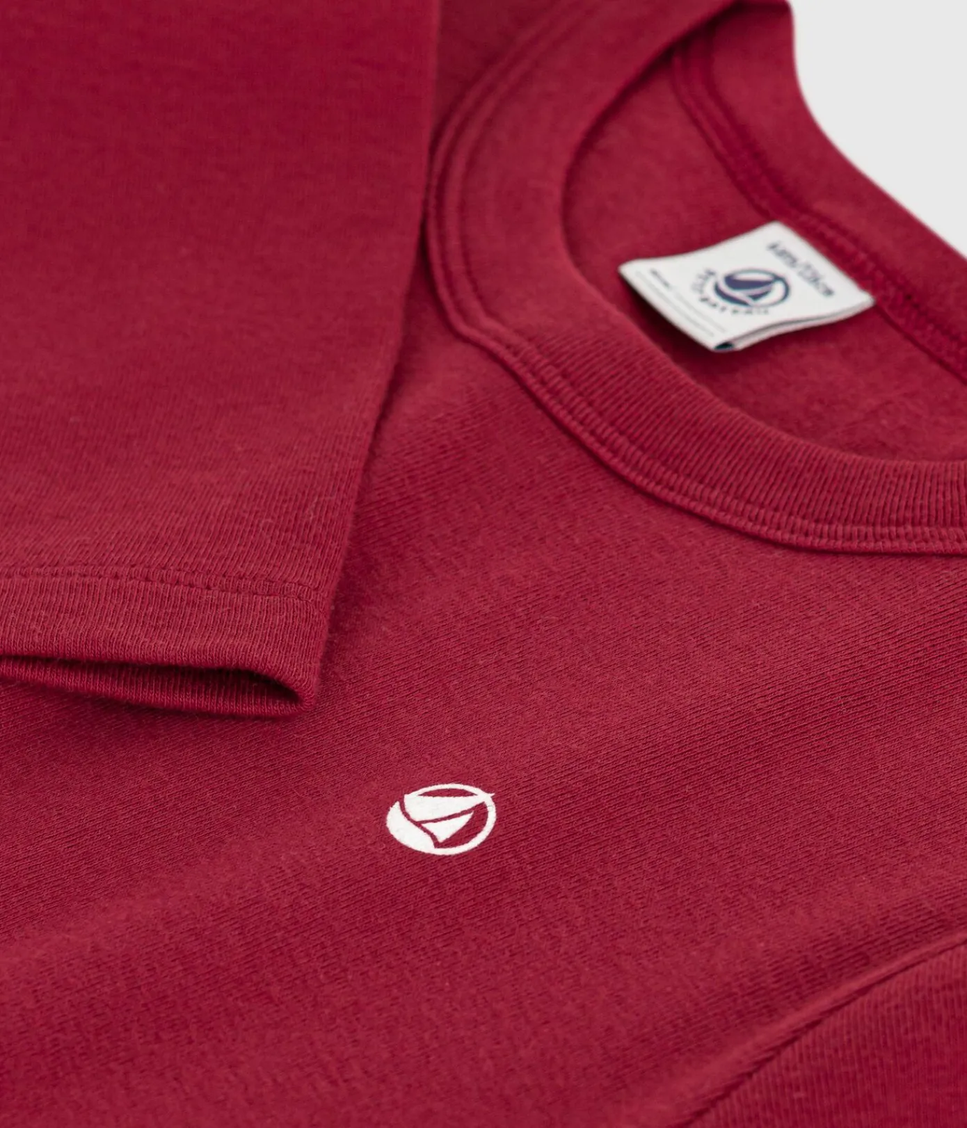 Petit Bateau T-Shirts, Poloshirts, Hemden|T-Shirts, Tops, Oberteile*Langärmeliges Kinder-T-Shirt aus einfarbiger Baumwolle AMARANTE