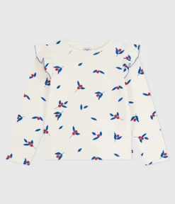 Petit Bateau T-Shirts, Tops, Oberteile*Langärmeliges Kinder-T-Shirt aus bedruckter Baumwolle MILK/ MULTICO