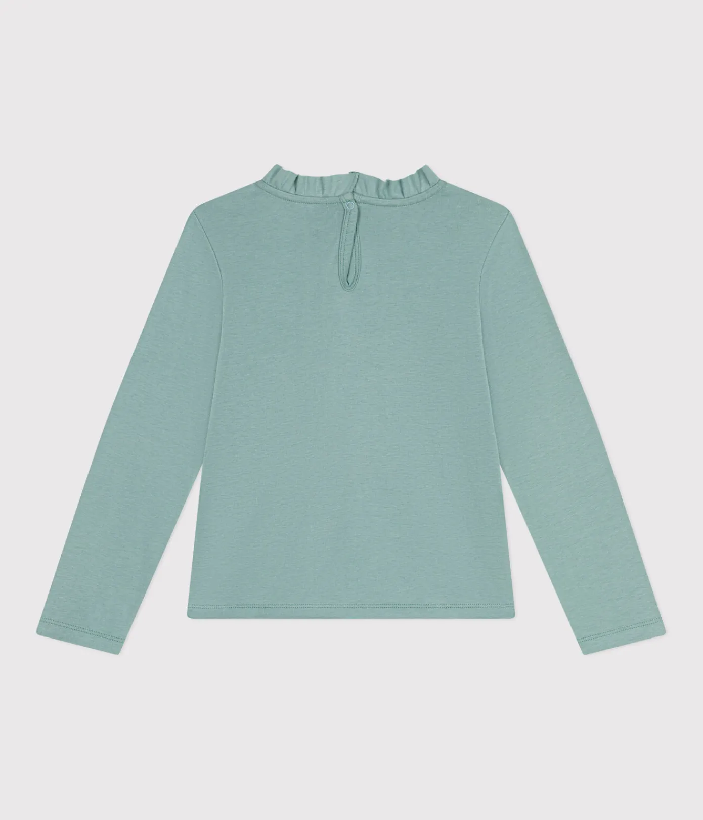 Petit Bateau T-Shirts, Tops, Oberteile*Langärmeliges Kinder-T-Shirt aus Rippstrick für Mädchen grün PAUL