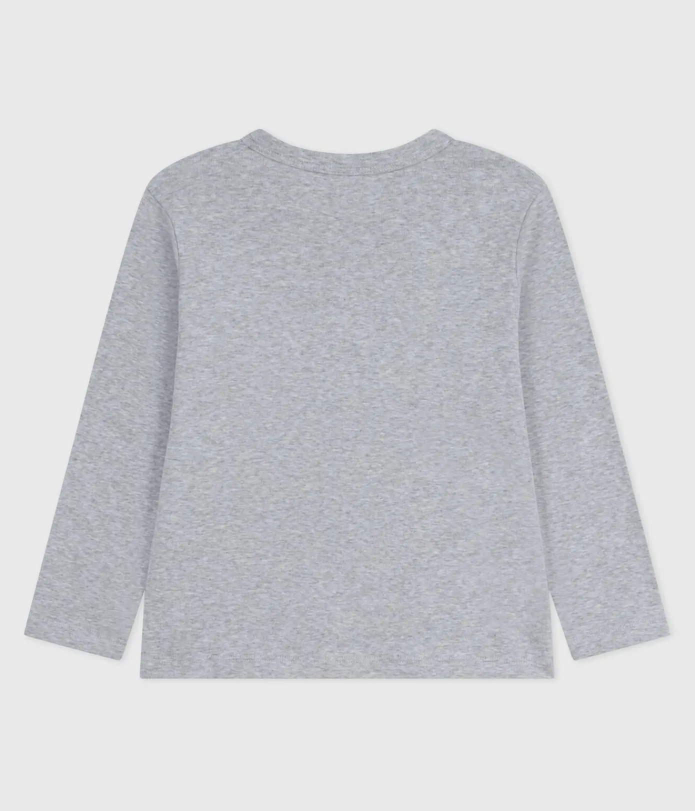 Petit Bateau T-Shirts, Poloshirts, Hemden|T-Shirts, Tops, Oberteile*Langärmeliges Kinder-T-Shirt aus einfarbiger Baumwolle grau FUMEE CHINE