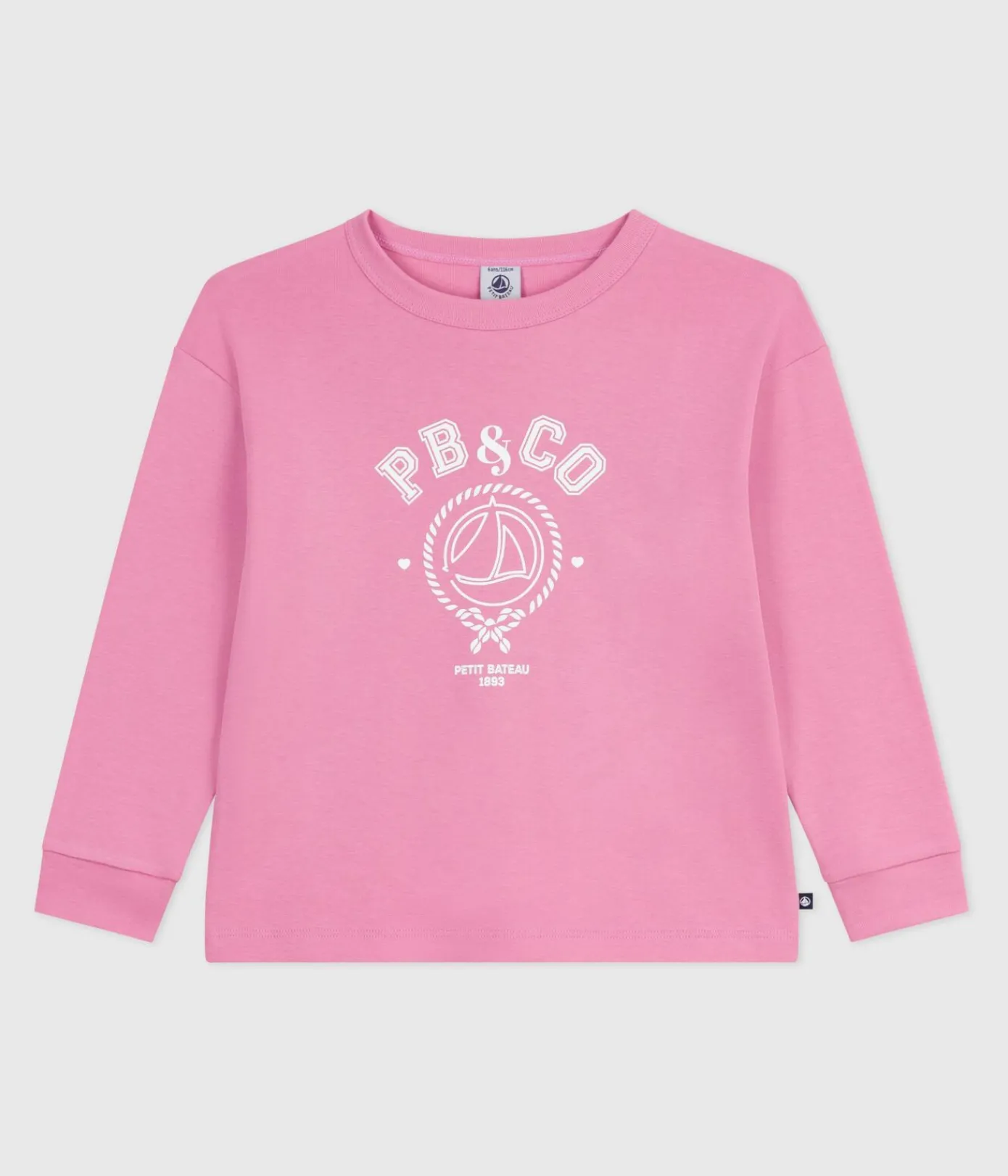Petit Bateau T-Shirts, Tops, Oberteile*Langärmeliges Kinder-T-Shirt aus bedruckter Baumwolle BOUDOIR