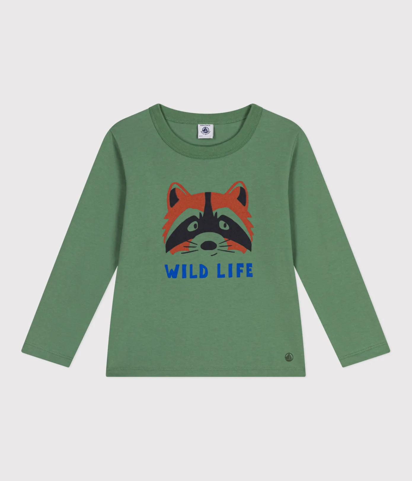 Petit Bateau T-Shirts, Poloshirts, Hemden*Langärmeliges Kinder-T-Shirt aus feinem Jersey für Jungen grün PALMERAIE