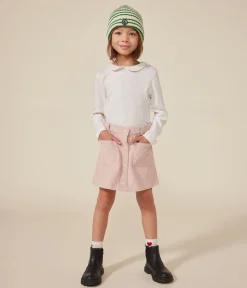 Petit Bateau T-Shirts, Tops, Oberteile*Langärmeliges Kinder-T-Shirt aus Baumwolle für Mädchen weiss MARSHMALLOW