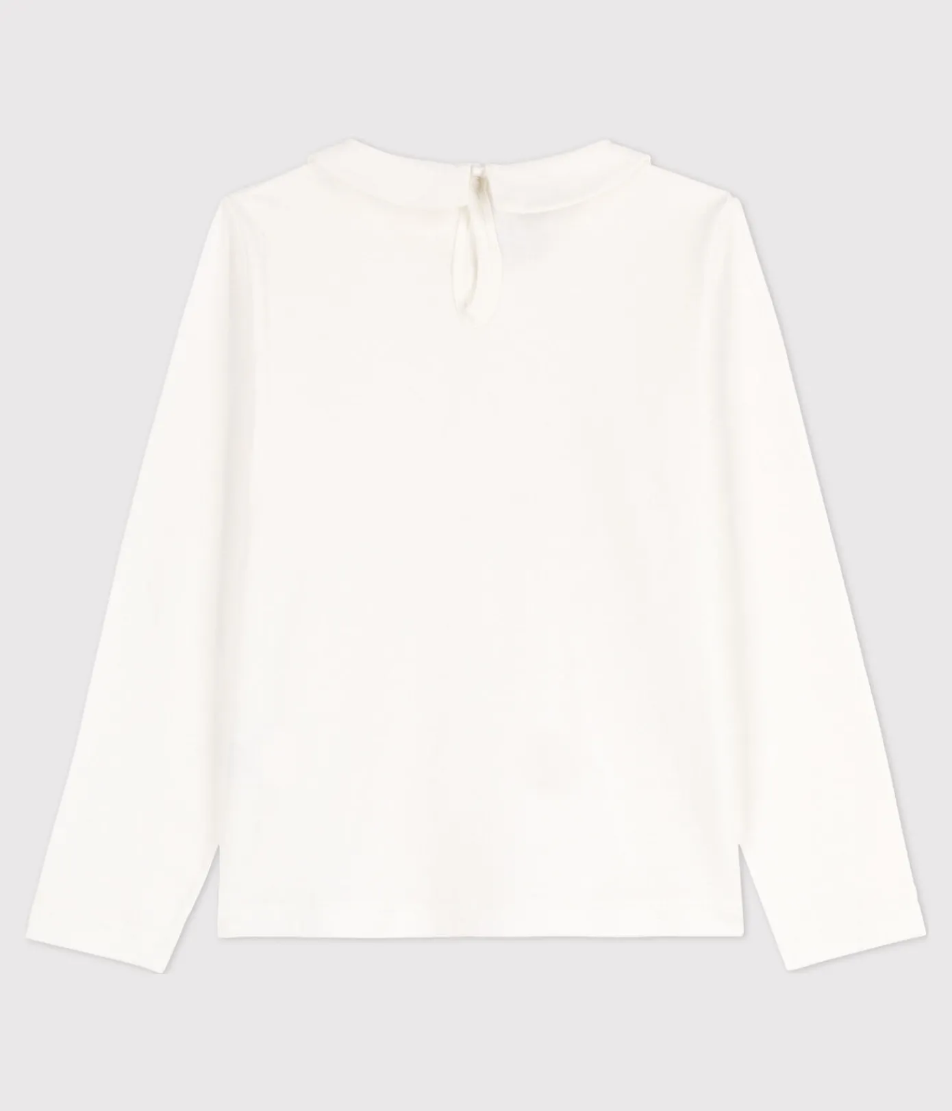 Petit Bateau T-Shirts, Tops, Oberteile*Langärmeliges Kinder-T-Shirt aus Baumwolle für Mädchen weiss MARSHMALLOW