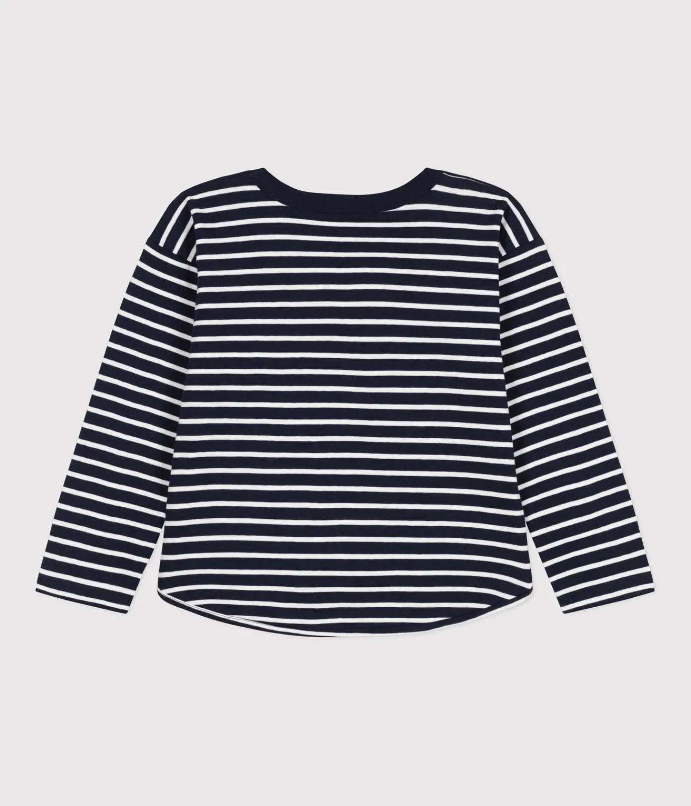 Petit Bateau T-Shirts, Poloshirts, Hemden*Langärmeliges Kinder-T-Shirt aus Doppeljersey für Jungen blau SMOKING/weiss MARSHMALLOW