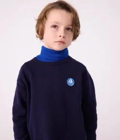 Petit Bateau T-Shirts, Poloshirts, Hemden*Langärmeliges Kinder-T-Shirt aus einfarbiger Baumwolle SOIR