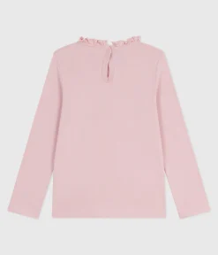 Petit Bateau T-Shirts, Tops, Oberteile*Langärmeliges Kinder-T-Shirt aus einfarbiger Baumwolle rosa JOLI