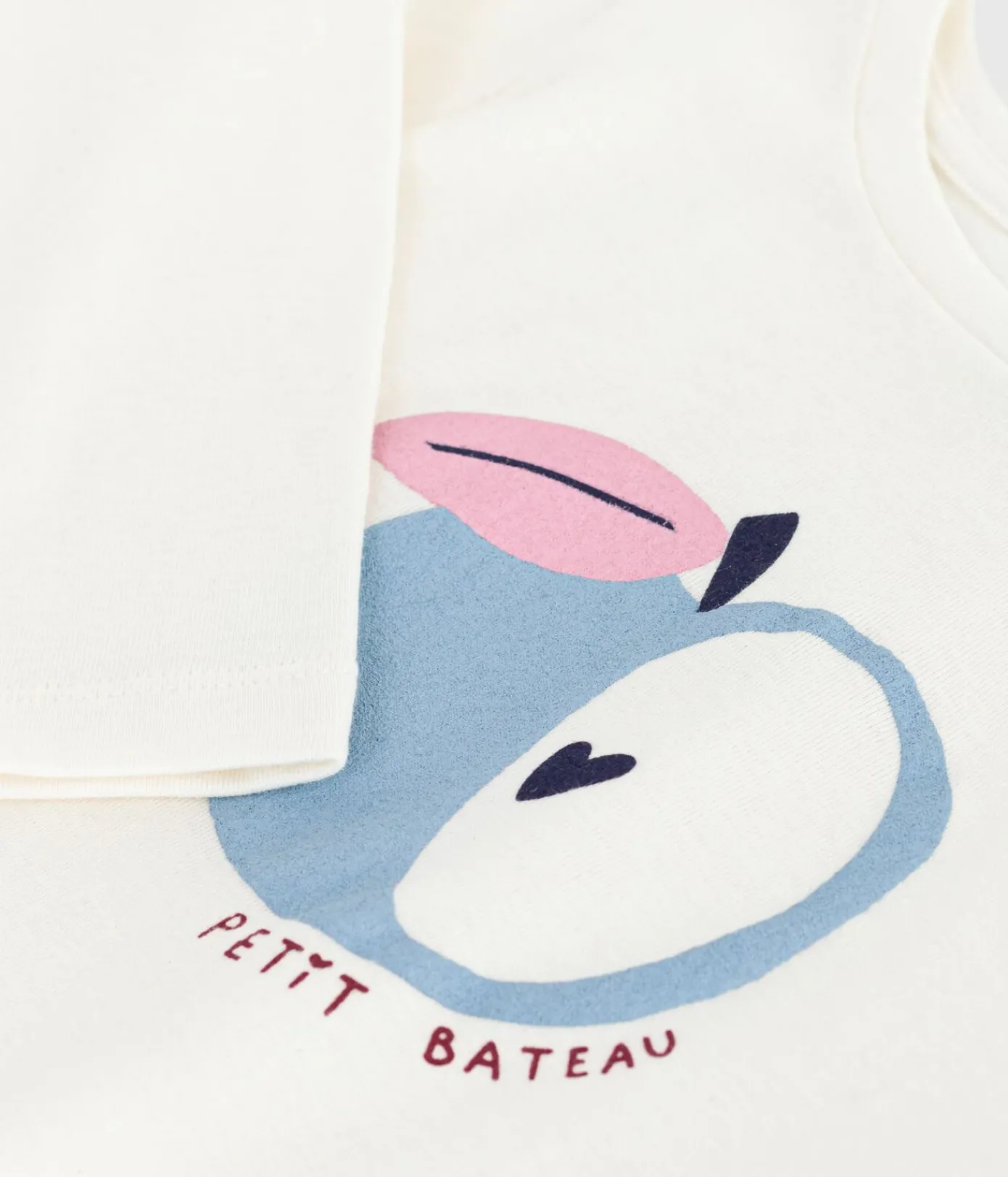 Petit Bateau T-Shirts, Tops, Oberteile*Langärmeliges Kinder-T-Shirt aus bedruckter Baumwolle MILK/ MULTICO