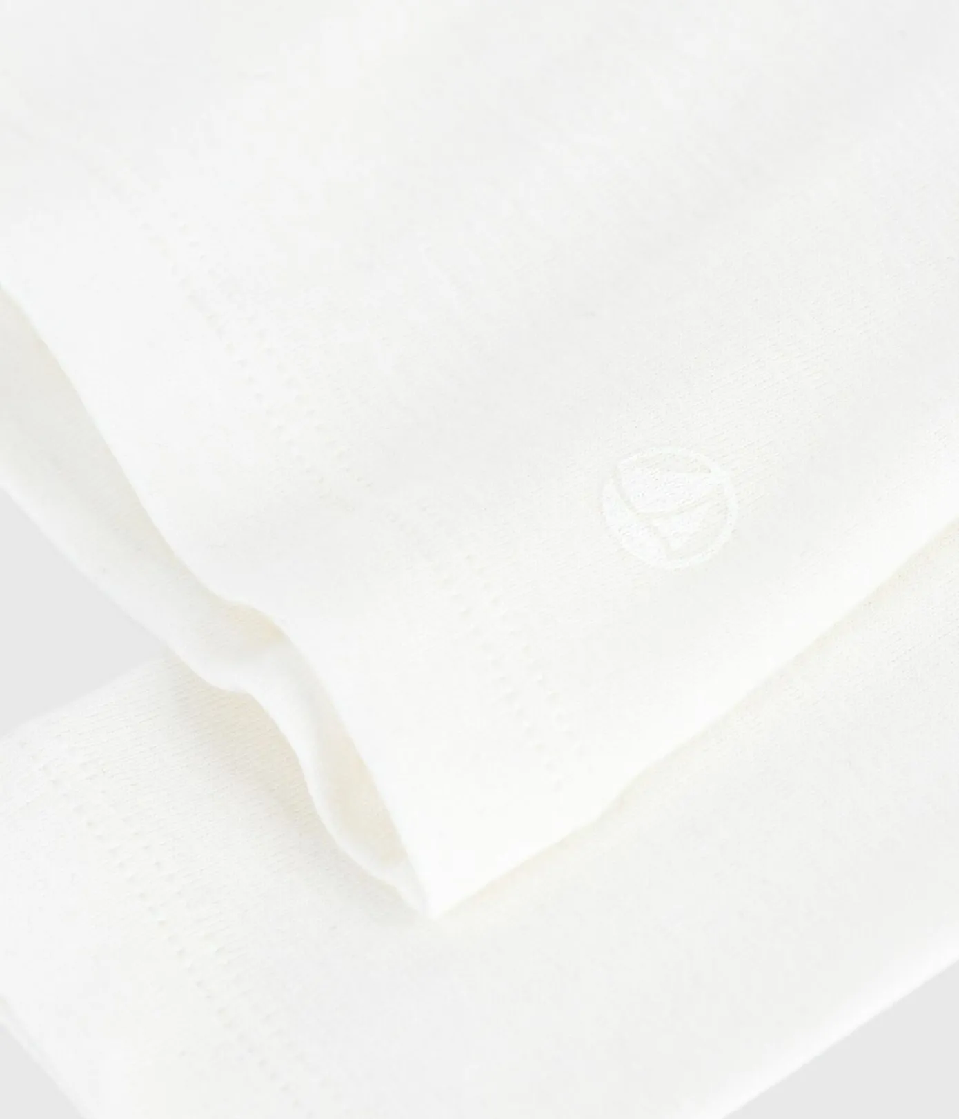 Petit Bateau T-Shirts, Tops, Oberteile*Langärmeliges Kinder-T-Shirt aus einfarbiger Baumwolle weiss MARSHMALLOW