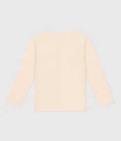 Petit Bateau T-Shirts, Poloshirts, Hemden*Langärmeliges Kinder-T-Shirt aus feinem Jersey für Jungen naturfarben AVALANCHE