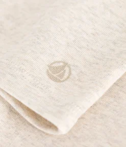 Petit Bateau T-Shirts, Tops, Oberteile*Langärmeliges Kinder-T-Shirt aus Rippstrick für Mädchen beige MONTELIMAR CHINE