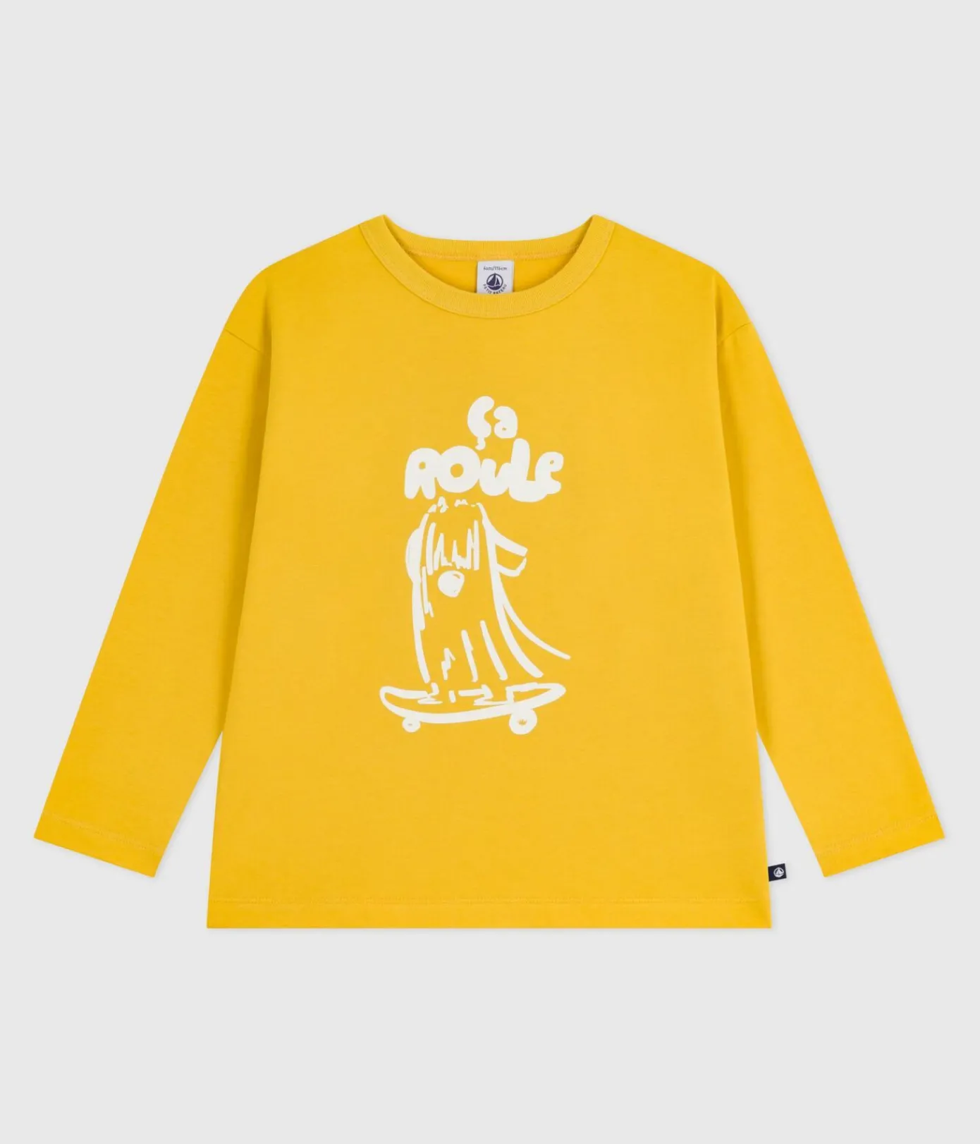 Petit Bateau T-Shirts, Poloshirts, Hemden*Langärmeliges Kinder-T-Shirt aus bedruckter Baumwolle gelb NAPLES