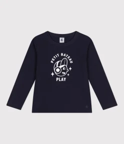 Petit Bateau T-Shirts, Poloshirts, Hemden*Langärmeliges Kinder-T-Shirt aus feinem Jersey für Jungen blau SMOKING