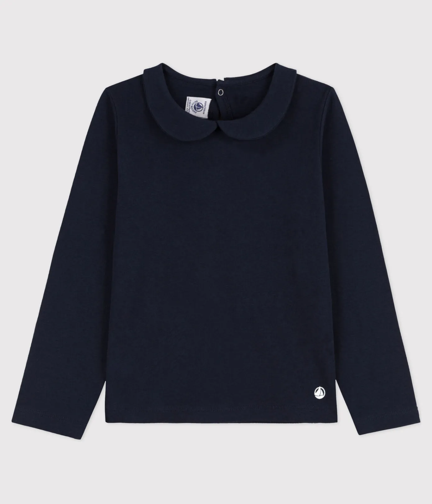 Petit Bateau T-Shirts, Tops, Oberteile*Langärmeliges Kinder-T-Shirt aus Baumwolle für Mädchen blau SMOKING