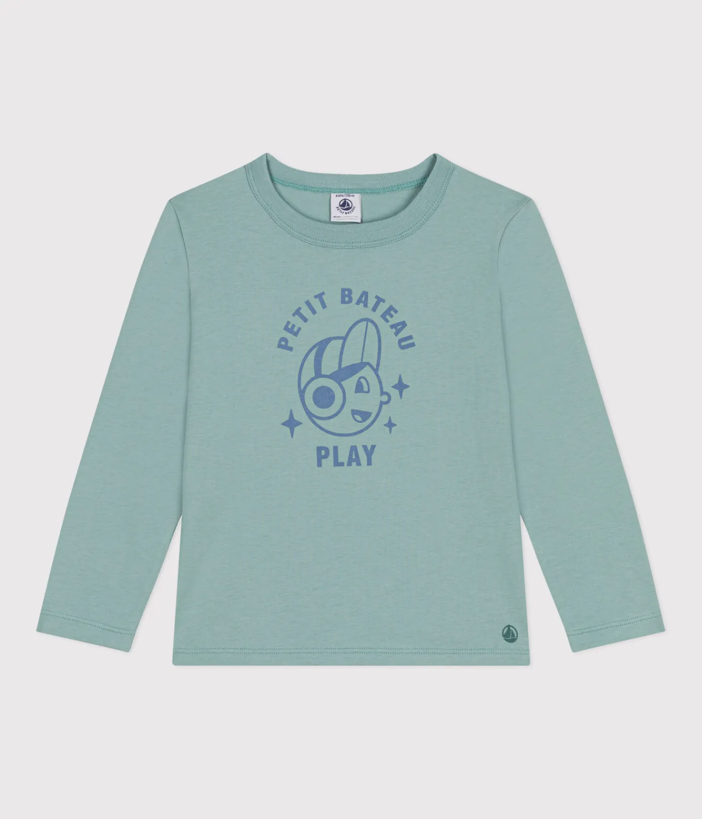 Petit Bateau T-Shirts, Poloshirts, Hemden*Langärmeliges Kinder-T-Shirt aus feinem Jersey für Jungen grün PAUL