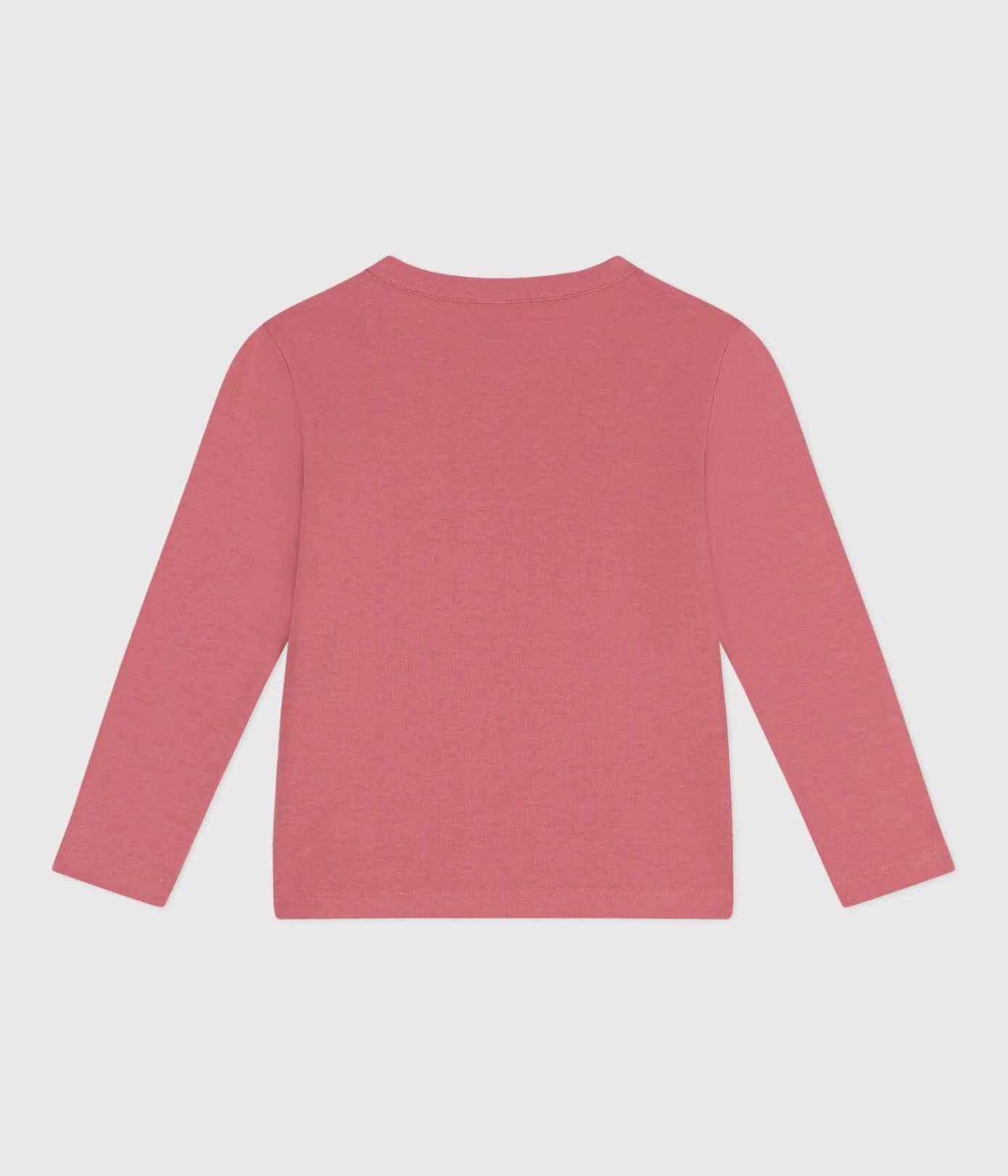 Petit Bateau T-Shirts, Tops, Oberteile*Langärmeliges Kinder-T-Shirt aus Rippstrick für Mädchen und Jungen rosa ROSEWOOD