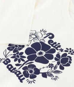 Petit Bateau T-Shirts, Tops, Oberteile*Langärmeliges Kinder-T-Shirt aus bedruckter Baumwolle naturfarben MILK