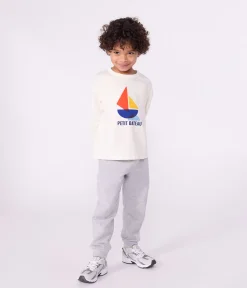 Petit Bateau T-Shirts, Poloshirts, Hemden*Langärmeliges Kinder-T-Shirt aus bedruckter Baumwolle naturfarben MILK