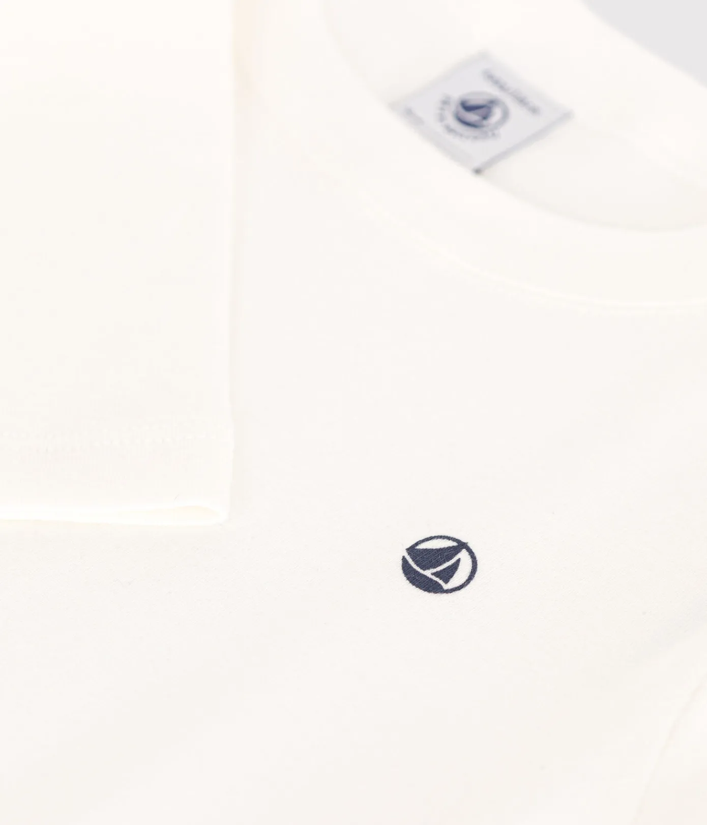 Petit Bateau T-Shirts, Poloshirts, Hemden|T-Shirts, Tops, Oberteile*Langärmeliges Kinder-T-Shirt aus Rippstrick für Mädchen und Jungen weiss MARSHMALLOW