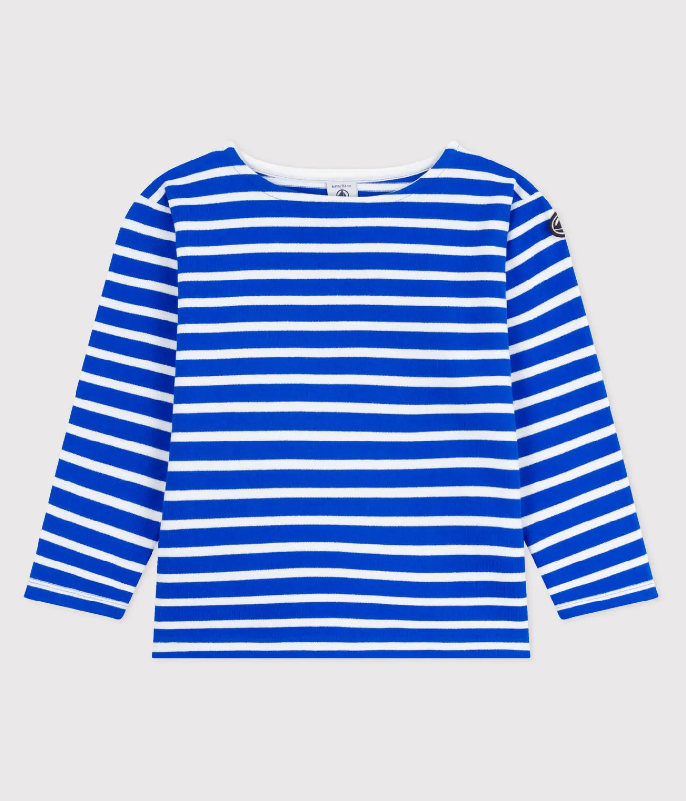 Petit Bateau Sweatshirts, Pullover, Cardigans*Langärmeliges Kinder-Unisex Streifenshirt aus Baumwolle blau PERSE/weiss MARSHMALLOW