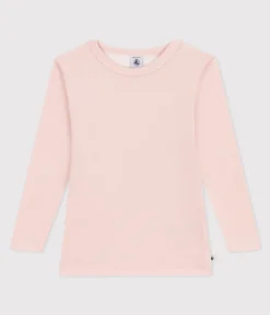 Petit Bateau Unterhemden, Tanktops|T-Shirts, Poloshirts, Hemden*Langärmeliges T-Shirt aus Wolle und Baumwolle rosa SALINE