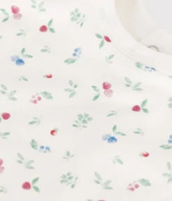 Petit Bateau Lätzchen|Newborn*Lätzchen für Neugeborene aus bedruckter Baumwolle weiss MARSHMALLOW/weiss MULTICO