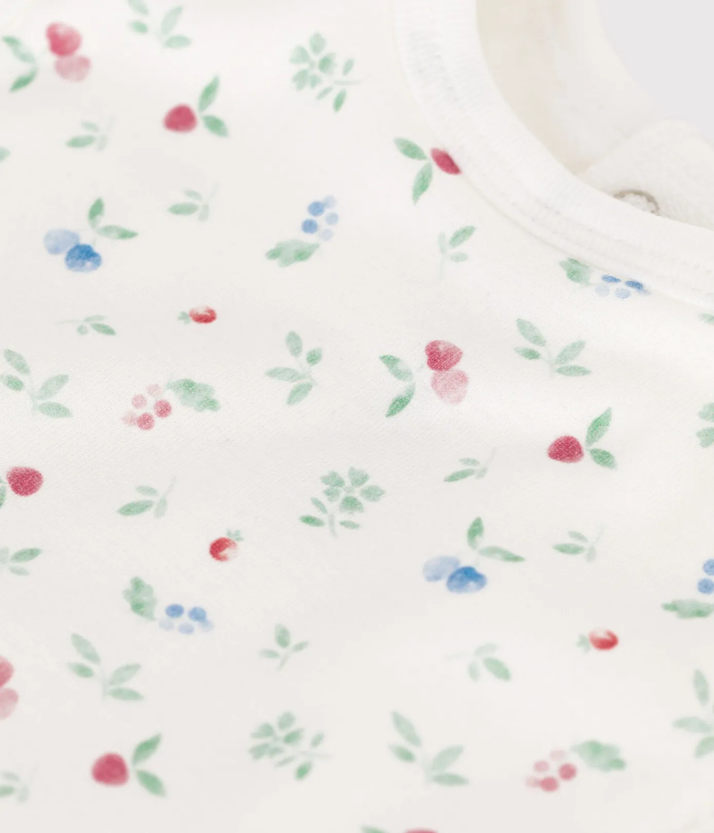 Petit Bateau Lätzchen|Newborn*Lätzchen für Neugeborene aus bedruckter Baumwolle weiss MARSHMALLOW/weiss MULTICO