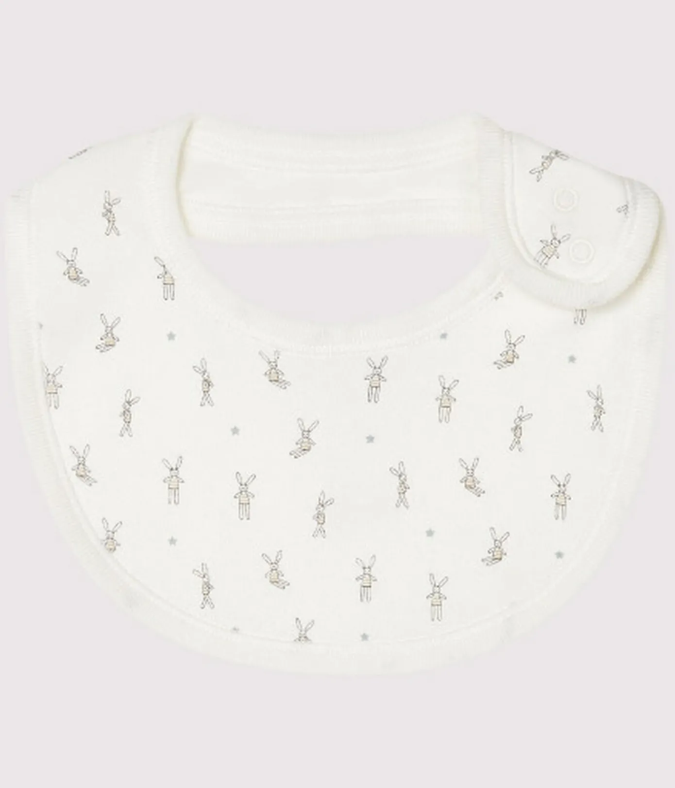Petit Bateau Lätzchen|Accessoires, Sonnenhüte, Caps*Lätzchen mit Hasen weiss LAIT/weiss MULTICO