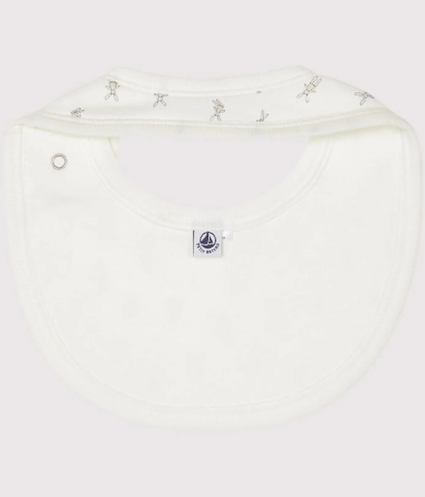 Petit Bateau Lätzchen|Accessoires, Sonnenhüte, Caps*Lätzchen mit Hasen weiss LAIT/weiss MULTICO