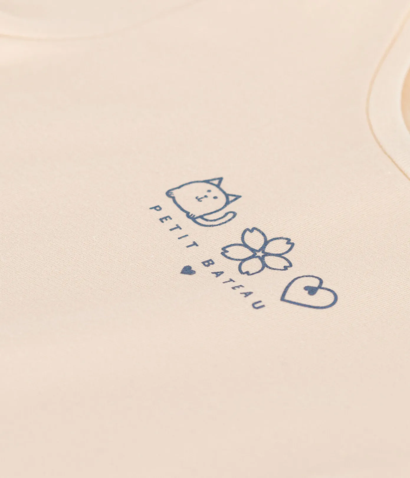 Petit Bateau T-Shirts, Tops, Oberteile*Mädchen-T-Shirt aus leichtem Jerseystoff blau AVALANCHE/ BEACH