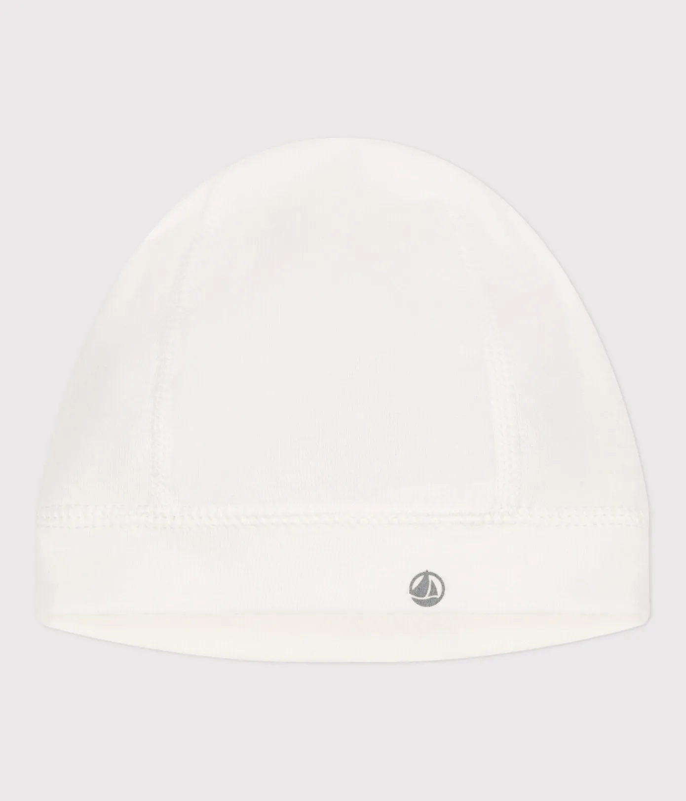 Petit Bateau Accessoires, Sonnenhüte, Caps|Newborn*Neugeborenen-Mützchen aus Rippstrick weiss MARSHMALLOW