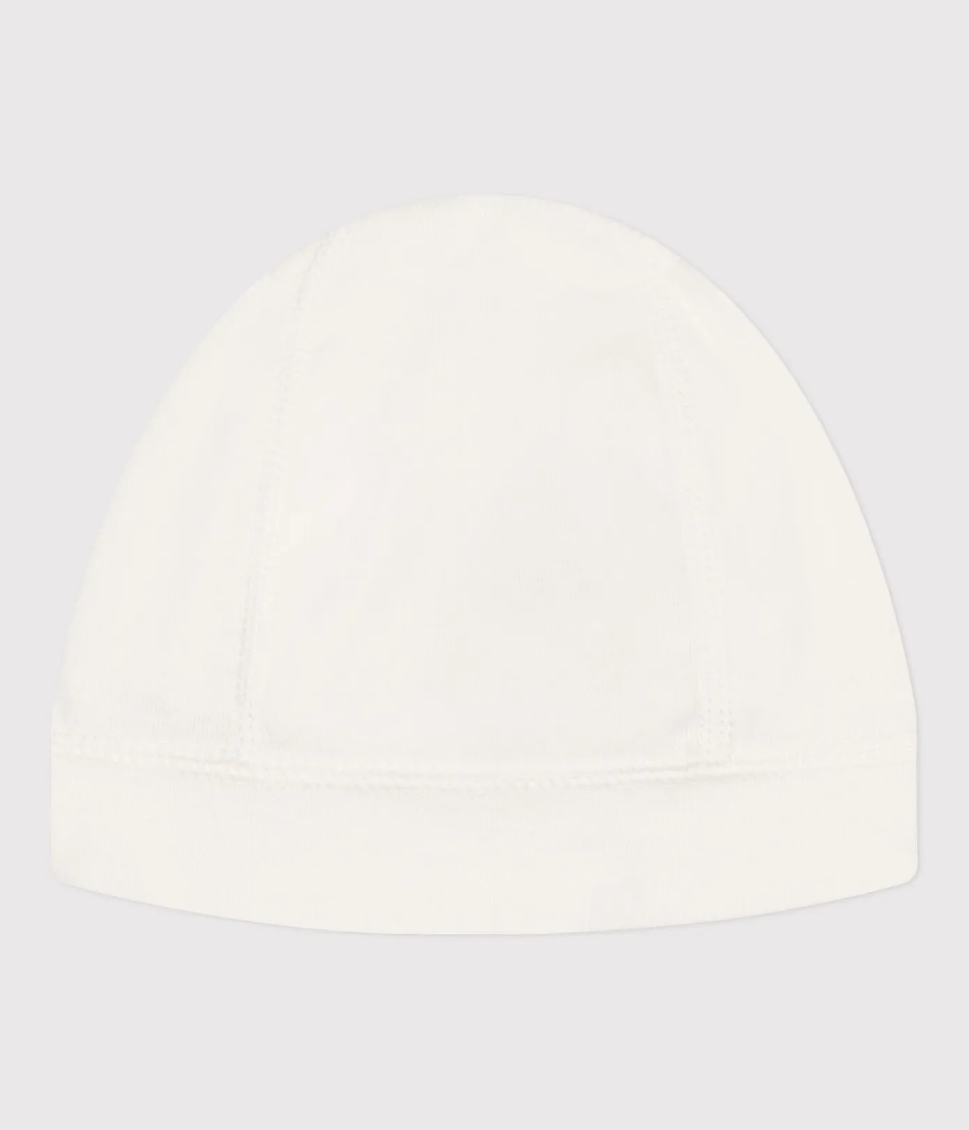 Petit Bateau Accessoires, Sonnenhüte, Caps|Newborn*Neugeborenen-Mützchen aus Rippstrick weiss MARSHMALLOW