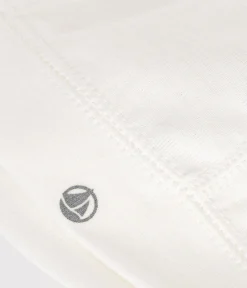 Petit Bateau Accessoires, Sonnenhüte, Caps|Newborn*Neugeborenen-Mützchen aus Rippstrick weiss MARSHMALLOW